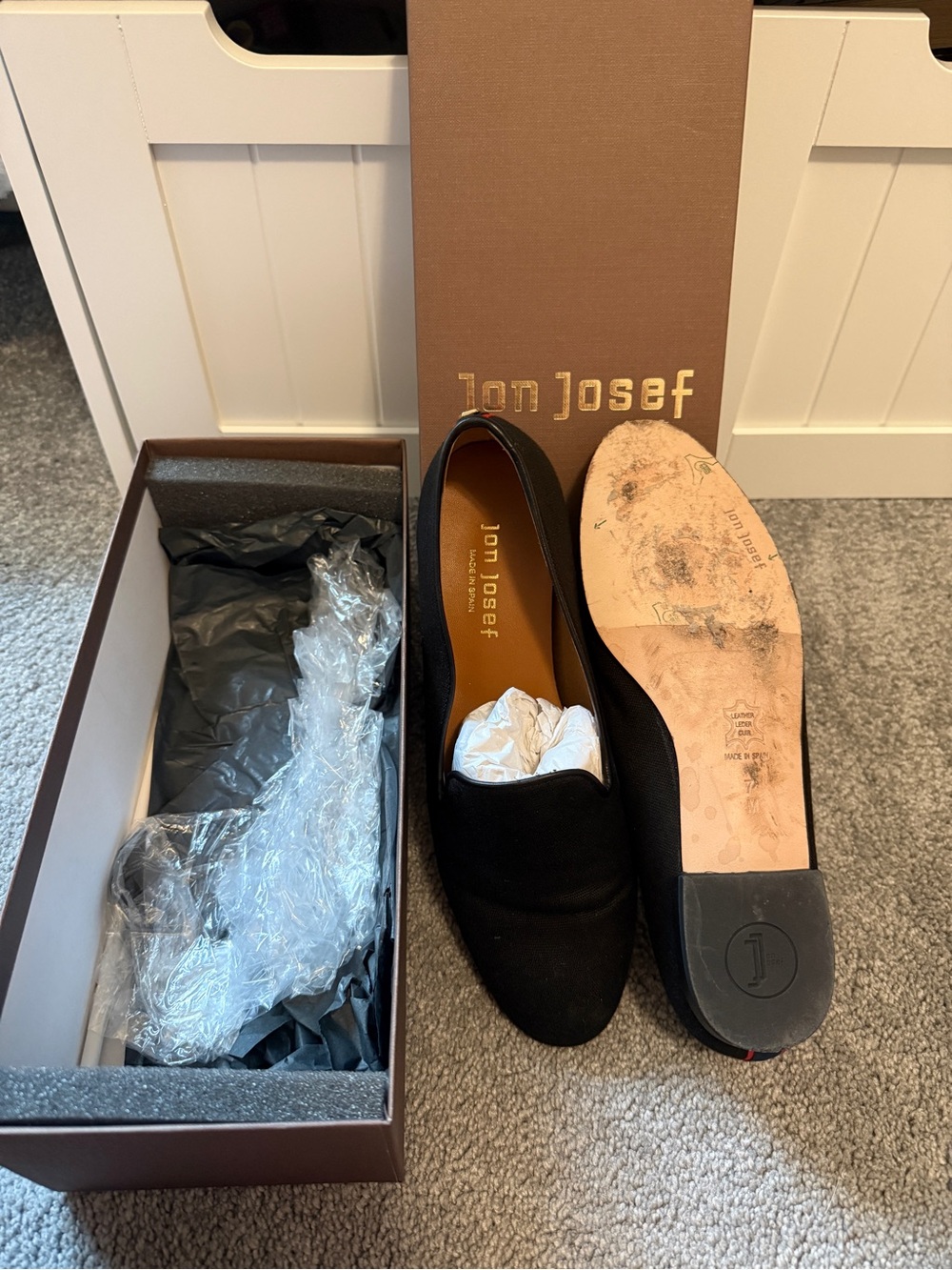 Jon Josef Women’s Black Velvet Slip-On Loafers